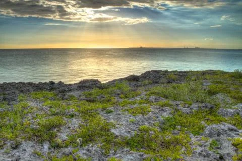 Sunset over the Ocean Stock Photos