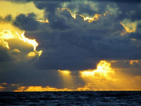 Sunset over the ocean Foto stock