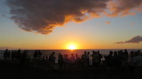 Sunset over ocean Foto stock