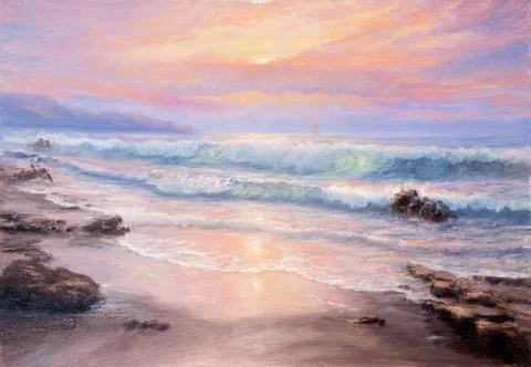 Sunset over ocean Stock Photos