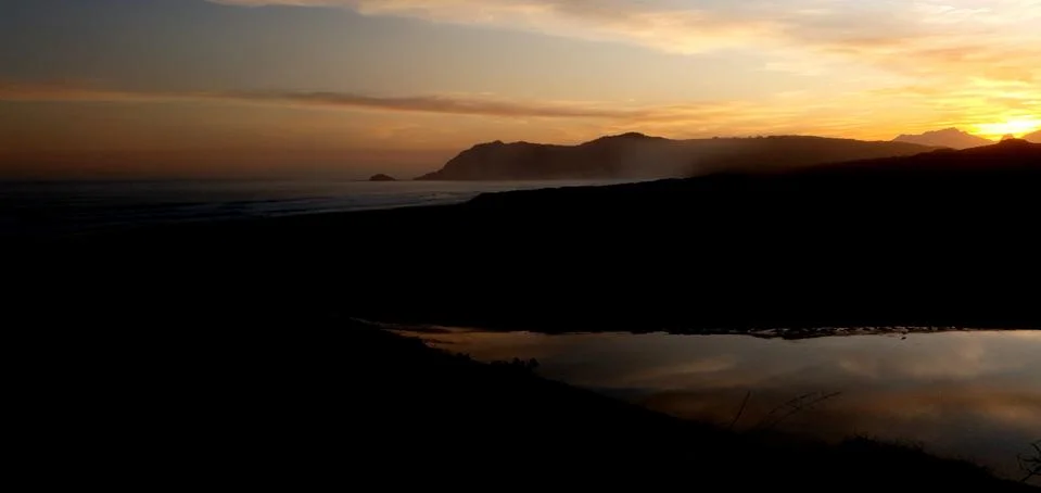 Sunset over the Ocean Stock Photos