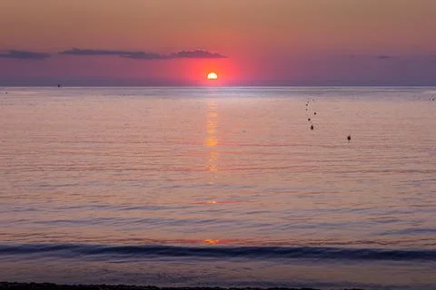 A sunset over the ocean Photos