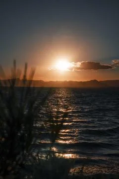 Sunset over the ocean 写真素材