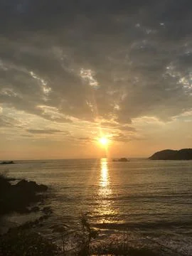 Sunset over the ocean. Foto stock