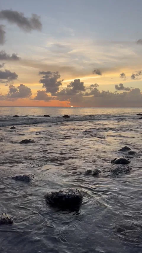 Sunset over the Ocean on St Lucia Stock Footage 274152994