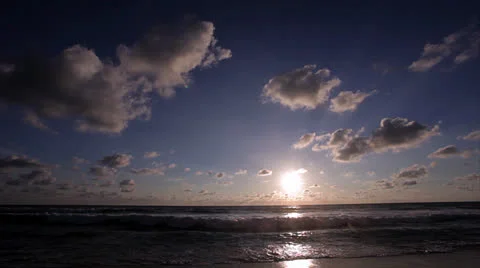 Sunset over the ocean. Thailand. Video stock 23650522