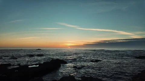 Sunset over the ocean time laps Vídeo Stock 345752811