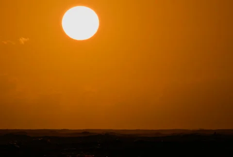 Sunset over the Ocean in Time-lapse – NTSC Stockbeeldmateriaal 5984477