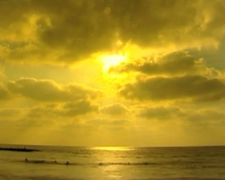 Sunset over the ocean time-lapse Stock Footage 20512288