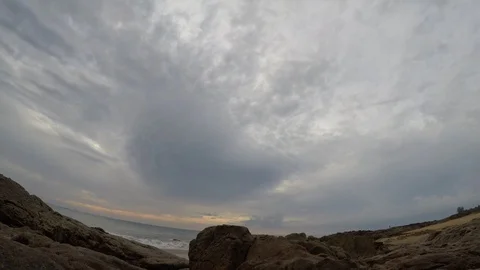 Sunset over ocean time lapse Stock Footage 118820408