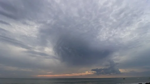 Sunset over ocean time lapse Stock Footage 118820786