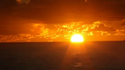 Sunset over ocean timelapse Stock Footage 461242