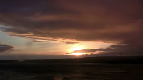 Sunset over ocean  (timelapse) Stock Footage 32752359