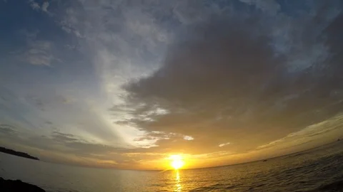 Sunset over ocean timelapse Stock-Footage 120461317