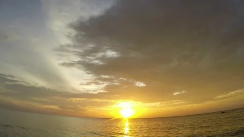 Sunset over ocean timelapse Stock Footage 120461324