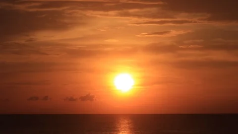 Sunset over ocean timelapse Stock Footage 120461463