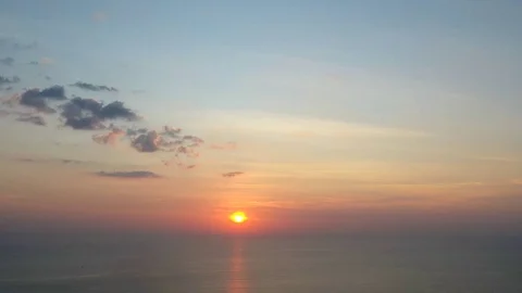 Sunset over ocean timelapse Stock Footage 121996457