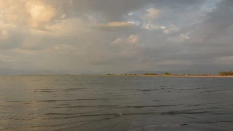 Sunset over the ocean timelapse Stock Footage 131361887