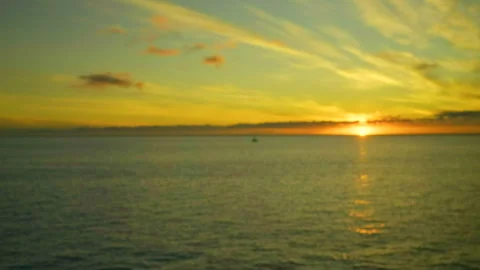 Sunset Over Ocean. Tropical vacation seascape. Stock Footage 327596505