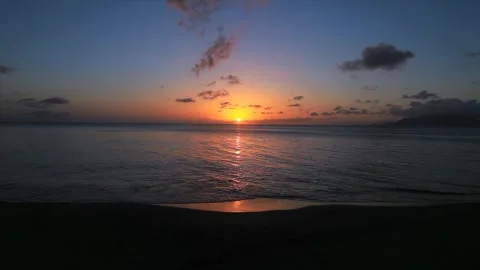 Sunset over Ocean view Stock Footage 253416941