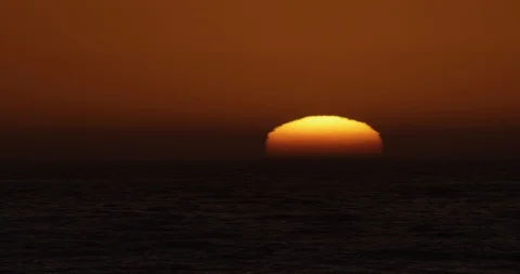 Sunset over ocean waves shot on red Stock-Footage 127121509