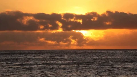 Sunset over ocean2 Stock Footage 111220986