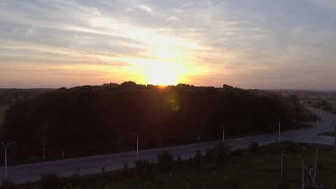 Sunset over the old city Stock Footage 80311120