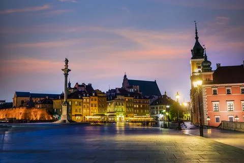 Sunset over Old Town Stock Photos