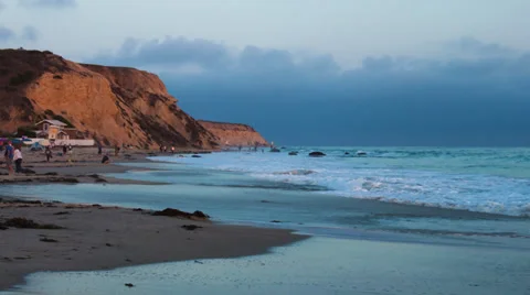Sunset over Orange County Beach Vídeo Stock 38878669
