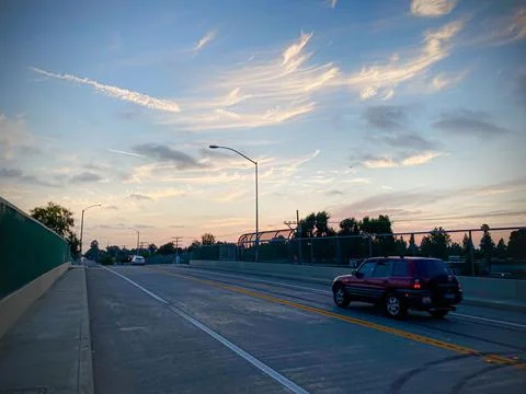 Sunset over the Over Pass Stock Photos