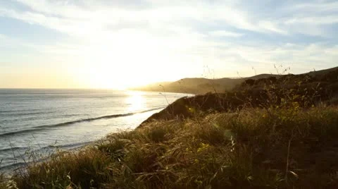 Sunset Over Pacific Ocean HD Timelapse Stock Footage 18172738