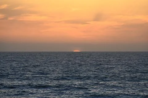Sunset Over Pacific Ocean in La Jolla California Stock Photos