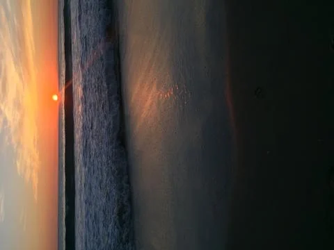 Sunset over the pacific ocean Stock Photos