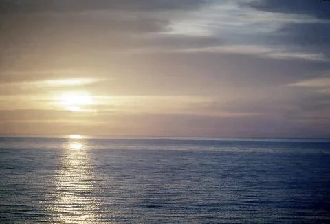 Sunset over the Pacific Ocean Stock Photos