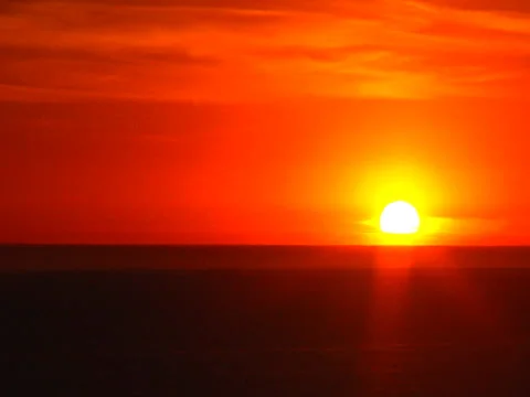 Sunset Over Pacific Ocean - TimeLapse Stock Footage 36325006