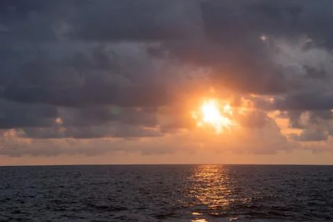 Sunset Over the Pacific Foto stock