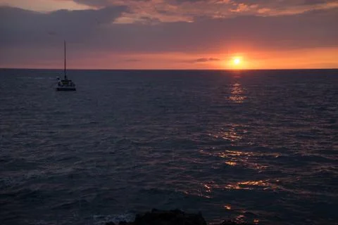 Sunset Over the Pacific Stock Photos