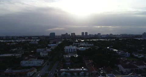 Sunset over Palm Beach Stock Footage 148725863