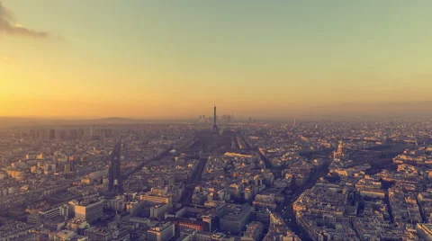 Sunset Over Paris Stock Footage 51688311