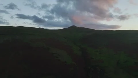Sunset  over Pen y Fan and Cribyn, Brecon Beacons National Park, Wales, England Stock-Footage 292441103