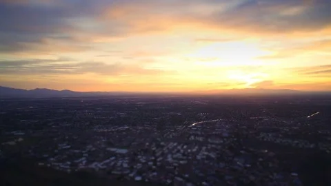 Sunset over Phoenix Time-lapse From Squaw Mountain Stock Footage 81150223