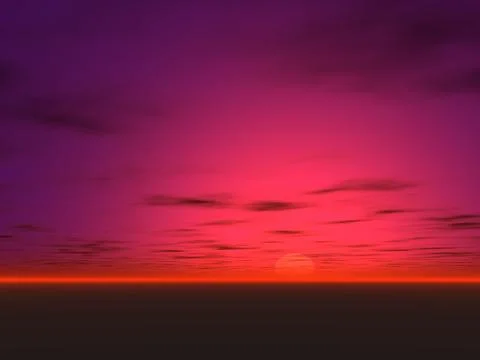 Sunset over poor Illustrazione stock