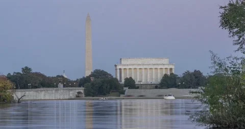 Sunset Over The Potomac River Video stock 165574097