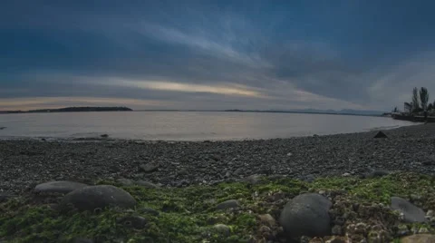 Sunset over Puget Sound Stock Footage 44065924