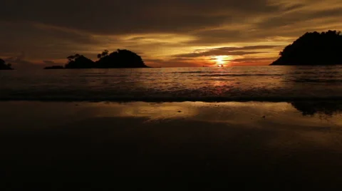 Sunset Over Remote Tropical Islands Video stock 59799704