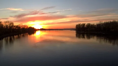 Sunset over the river 2 Video stock 103297029