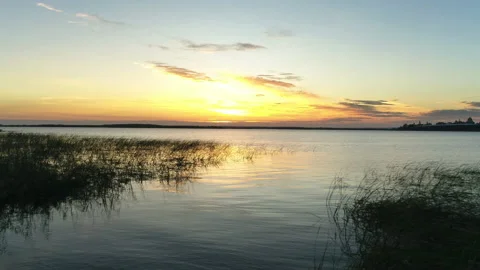 Sunset over the River Stock Footage 160717241