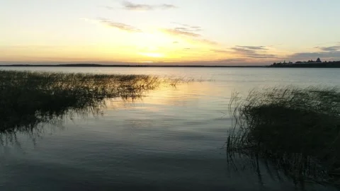 Sunset over the River Stock Footage 160717538