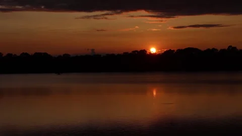 Sunset over river 库存影片 251801018