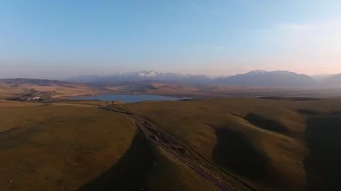 Sunset over the river Stock Footage 260381833